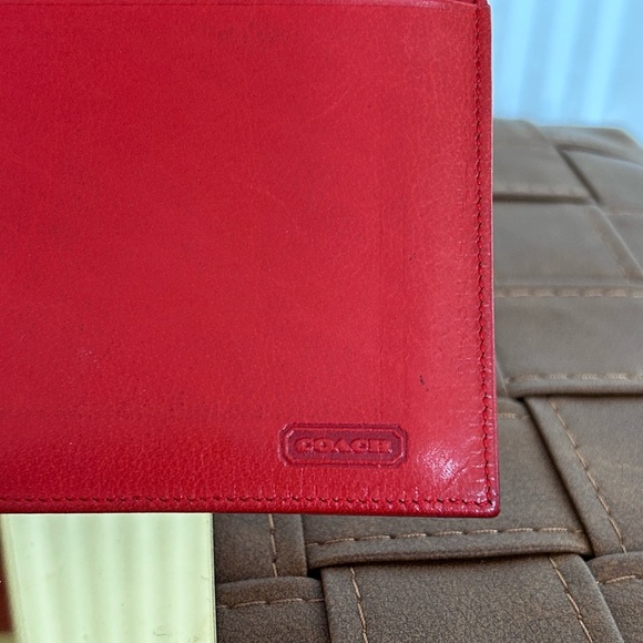 Vintage Coach Red Leather Combination Wallet Checkbook *Rare* Item - Picture 5 of 15